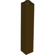 Lego kostka (kostička) 1x1x5, tmavě hnědá (6381675)